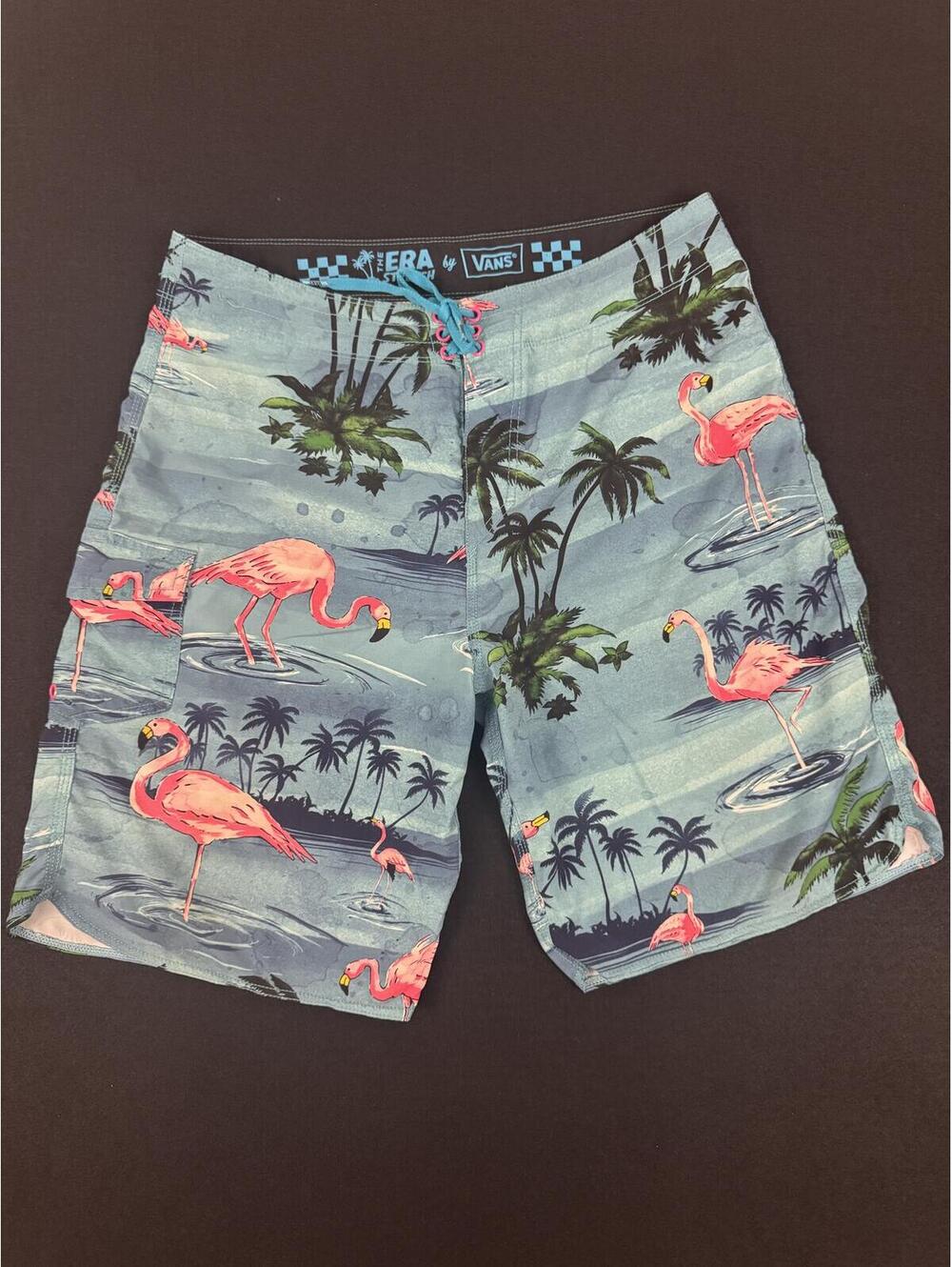 Vans Men's Flamingo Print Board Shorts Swim Trunks Size 34